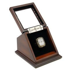 NFL 1984 Super Bowl XIX San Francisco 49Ers Championship Replica Fan Ring with Wooden Display Case