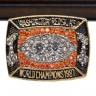 NFL 1987 Super Bowl XXII Washington Redskins Championship Replica Fan Ring with Wooden Display Case