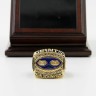 NFL 1990 Super Bowl XXV New York Giants Championship Replica Fan Ring with Wooden Display Case