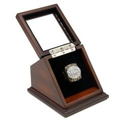 NFL 1994 Super Bowl XXIX San Francisco 49Ers Championship Replica Fan Ring with Wooden Display Case