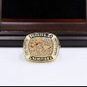 NFL 1997 Super Bowl XXXII Denver Broncos 18K Gold-Plated Championship Replica Fan Ring with Wooden Display Case