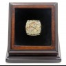 NFL 1998 Super Bowl XXXIII Denver Broncos 18K Gold-Plated Championship Replica Fan Ring with Wooden Display Case