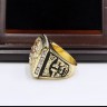 NFL 1998 Super Bowl XXXIII Denver Broncos 18K Gold-Plated Championship Replica Fan Ring with Wooden Display Case