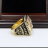 NFL 1998 Super Bowl XXXIII Denver Broncos 18K Gold-Plated Championship Replica Fan Ring with Wooden Display Case