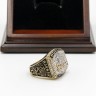 NFL 1999 Super Bowl XXXIV St. Louis Rams Championship Replica Fan Ring with Wooden Display Case