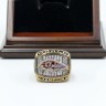 NFL 2000 Super Bowl XXXV Baltimore Ravens Championship Replica Fan Ring with Wooden Display Case