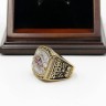 NFL 2000 Super Bowl XXXV Baltimore Ravens Championship Replica Fan Ring with Wooden Display Case