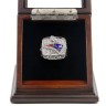 NFL 2001 Super Bowl XXXVI New England Patriots Championship Replica Fan Ring with Wooden Display Case