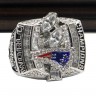 NFL 2003 Super Bowl XXXVIII New England Patriots Championship Replica Fan Ring with Wooden Display Case