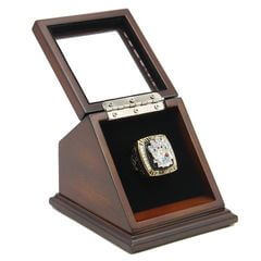 NFL 2005 Super Bowl XL Pittsburgh Steelers Championship Replica Fan Ring with Wooden Display Case