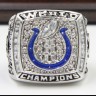 NFL 2006 Super Bowl XLI Indianapolis Colts Championship Replica Fan Ring with Wooden Display Case