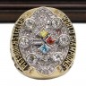 NFL 2008 Super Bowl XLIII Pittsburgh Steelers Championship Replica Fan Ring with Wooden Display Case - Roethlisberger