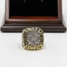 NHL 1990 Edmonton Oilers Stanley Cup Championship Replica Fan Ring with Wooden Display Case