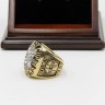 NHL 1990 Edmonton Oilers Stanley Cup Championship Replica Fan Ring with Wooden Display Case