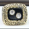 NHL 1992 Pittsburgh Penguins Stanley Cup Championship Replica Fan Ring with Wooden Display Case