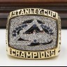 NHL 2001 Colorado Avalanche Stanley Cup Championship Replica Fan Ring with Wooden Display Case