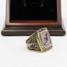 NHL 2003 New Jersey Devils Stanley Cup Championship Replica Fan Ring with Wooden Display Case