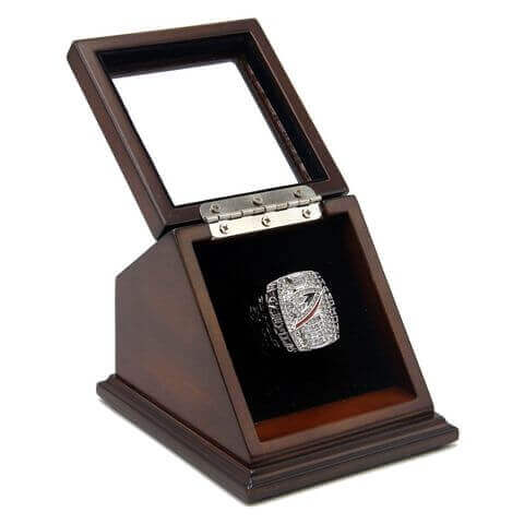 NHL 2007 Anaheim Ducks Stanley Cup Championship Replica Fan Ring with Wooden Display Case