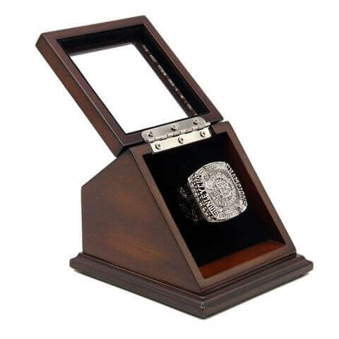 NHL 2011 Boston Bruins Stanley Cup Championship Replica Fan Ring with Wooden Display Case