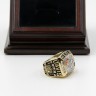 NFL 1997 Super Bowl XXXII Denver Broncos Championship Replica Fan Ring with Wooden Display Case