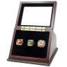MLB 1975 1976 1990 Cincinnati Reds World Series Championship Replica Fan Rings with Wooden Display Case Set