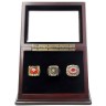 MLB 1975 1976 1990 Cincinnati Reds World Series Championship Replica Fan Rings with Wooden Display Case Set