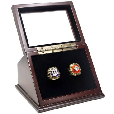 MLB 1987 1991 Minnesota Twins World Series Championship Replica Fan Rings with Wooden Display Case Set