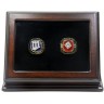 MLB 1987 1991 Minnesota Twins World Series Championship Replica Fan Rings with Wooden Display Case Set