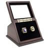 MLB 1969 1986 New York Mets World Series Championship Replica Fan Rings with Wooden Display Case Set