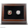 MLB 1980 2008 Philadelphia Phillies World Series Championship Replica Fan Rings with Wooden Display Case Set