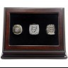 MLB 2010 2012 2014 San Francisco Giants World Series Championship Replica Fan Rings with Wooden Display Case Set