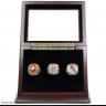 MLB 1982 2006 2011 St.Louis Cardinals World Series Championship Replica Fan Rings with Wooden Display Case Set