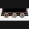 MLB 1982 2006 2011 St.Louis Cardinals World Series Championship Replica Fan Rings with Wooden Display Case Set