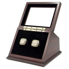 MLB 1992 1993 Toronto Blue Jays World Series Championship Replica Fan Rings with Wooden Display Case Set