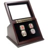 NCAA 1992 2009 2011 2012 Alabama Crimson Tide Championship Replica Fan Rings with Wooden Display Case Set