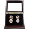 NCAA 1992 2009 2011 2012 Alabama Crimson Tide Championship Replica Fan Rings with Wooden Display Case Set