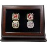 NCAA 1992 2009 2011 2012 Alabama Crimson Tide Championship Replica Fan Rings with Wooden Display Case Set