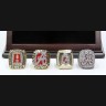 NCAA 1992 2009 2011 2012 Alabama Crimson Tide Championship Replica Fan Rings with Wooden Display Case Set