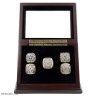 NFL 1971 1977 1992 1993 1995 Dallas Cowboys Super Bowl Championship Replica Fan Rings with Wooden Display Case Set