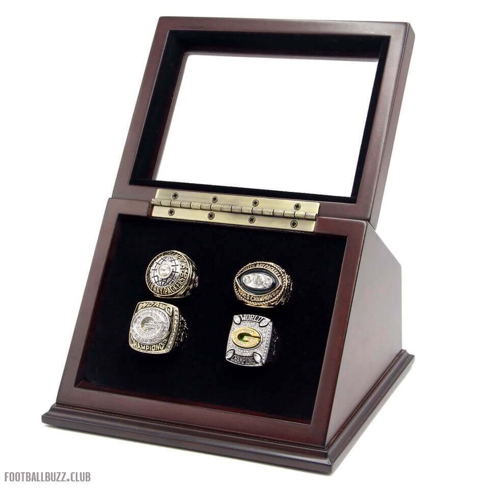 NFL 1966 1967 1996 2010 Green Bay Packers Super Bowl Championship Replica  Fan Rings Set