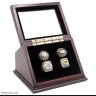 NFL 1966 1967 1996 2010 Green Bay Packers Super Bowl Championship Replica Fan Rings with Wooden Display Case Set