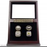 NFL 1966 1967 1996 2010 Green Bay Packers Super Bowl Championship Replica Fan Rings with Wooden Display Case Set