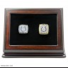 NFL 2006 2009 Indianapolis Colts Super Bowl Championship Replica Fan Rings with Wooden Display Case Set