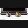 NFL 2006 2009 Indianapolis Colts Super Bowl Championship Replica Fan Rings with Wooden Display Case Set