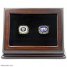 NFL 1972 1973 Miami Dolphins Super Bowl Championship Replica Fan Rings with Wooden Display Case Set