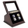 NFL 1986 1990 2007 2011 New York Giants Super Bowl Championship Replica Fan Rings with Wooden Display Case Set