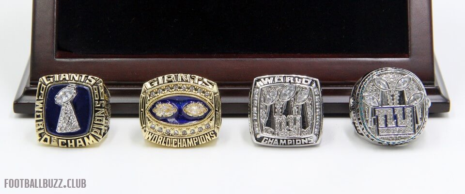 Custom Rings New York Giants Super Bowl 1986 1990 2007 2011 XXI XXV XLII XLVI Ring Set