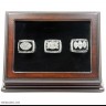 NFL 1976 1980 1983 Los Angeles/Oakland Raiders Super Bowl Championship Replica Fan Rings with Wooden Display Case Set