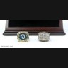 NFC 1979 NFL 1999 St. Louis Rams Championship Replica Fan Rings with Wooden Display Case Set