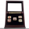 NFL 1972 1982 1983 1987 1991 Washington Redskins Super Bowl Championship Replica Fan Rings with Wooden Display Case Set